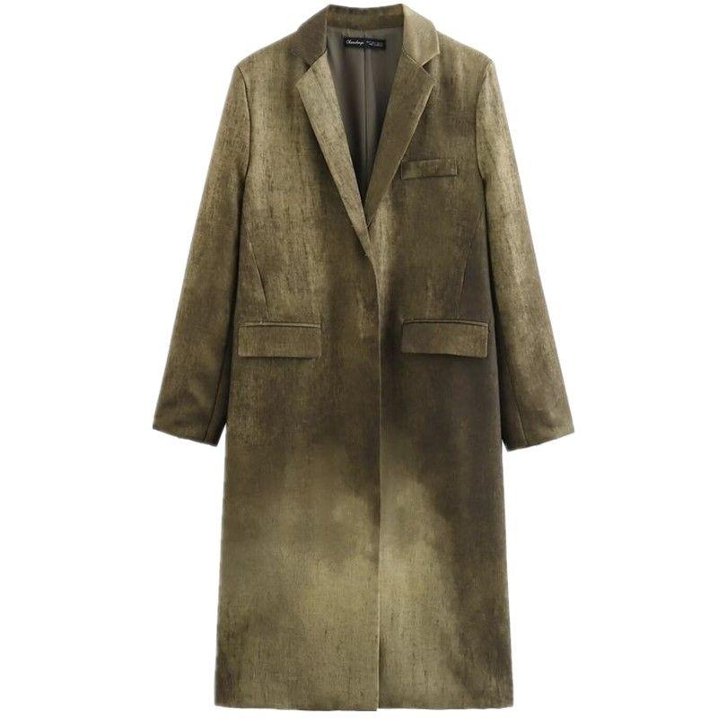 

Fashion Style 2024 Summer New Women s Clothing Loose Easiest for Match Pure Linen Tie-Dyed Long Outwear 3027723 Picture color L