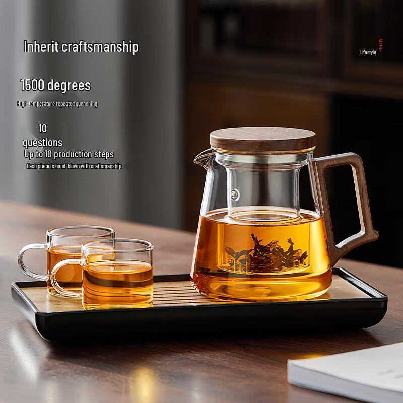 Heat-Resistant Glass Teapot with Infuser