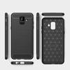 Coque pour Samsung Galaxy A6 (2018) , Coque de Protection avec Absorption de Choc et Fibre de Carbone (Marin)