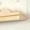 Moderner Shinto-Altar „MOKU MOKU Holz & Wolke“ Dreifach-Schrein Wandmontage mit Namensschildhalter (Moku Moku 3-Schrein)