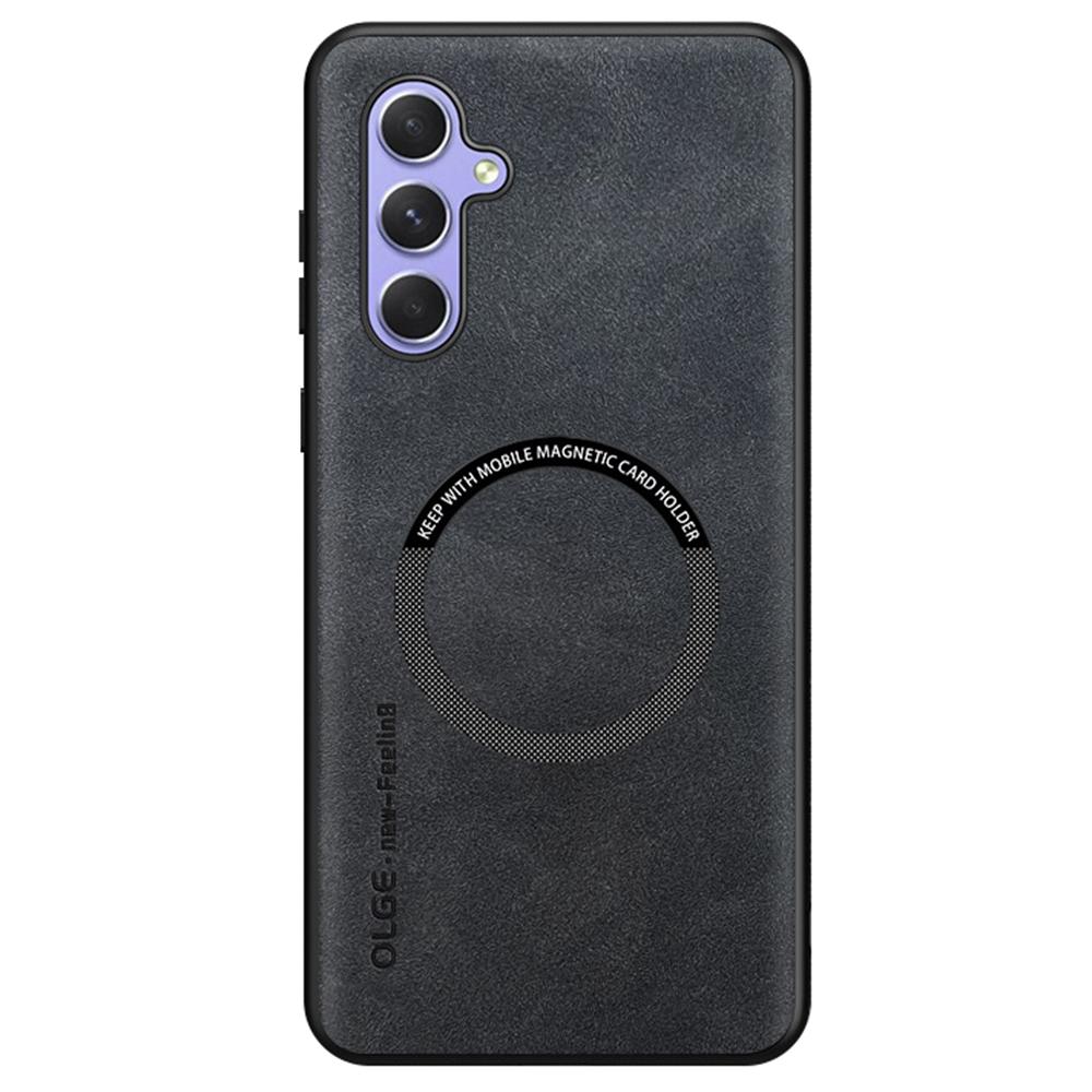 For Samsung Galaxy S25+ Case Compatible with MagSafe Anti Drop PC+TPU+PU Leather Back Cover