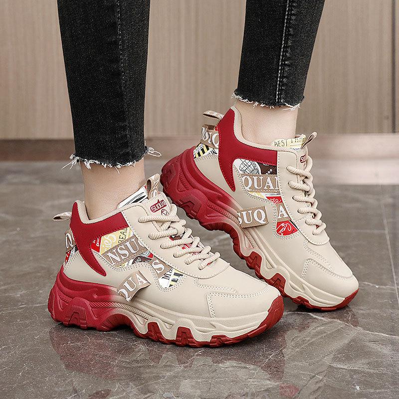 ZY7831 new autumn and winter dad shoes women's shoes Korean version color matching trend heightened platform shoes breathable