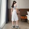 White Large Size Loose Seven-point Summer New High-waisted Slim and Versatile Denim Wide-leg Casual Mid-sized Pants