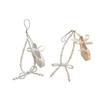 Exquisite Handmade Pearls Ballet Shoe Hanging Decoration Craft Supplies for Phones and Bags Stylish Gift for Her
