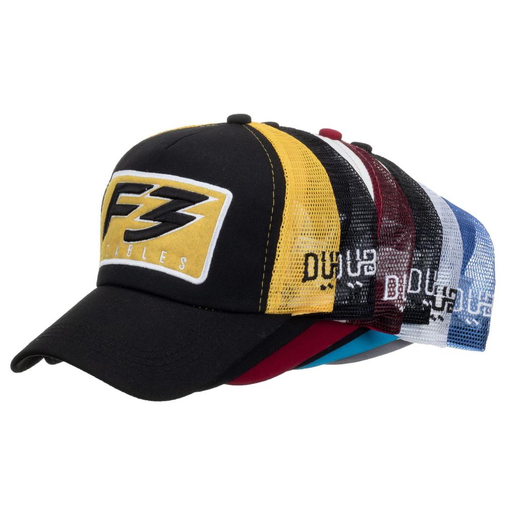 New boutique F embroidered baseball cap summer color matching mesh hat men's and women's outdoor leisure cap