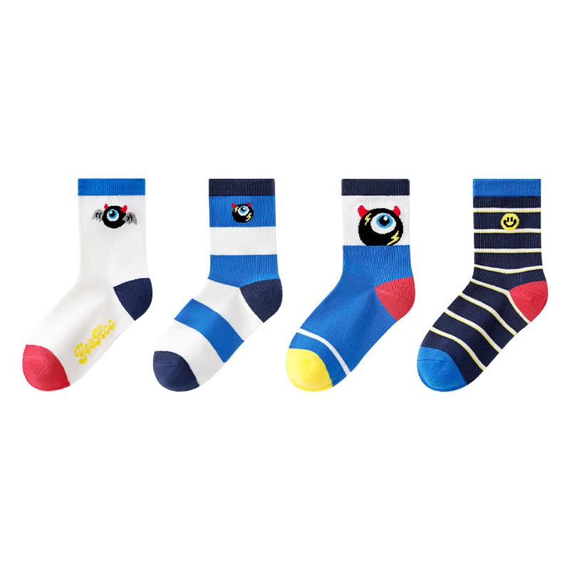 YEEHOO 4-Pack Kids  Anti-Pilling Odor-Eliminating Mid-Calf Socks XL