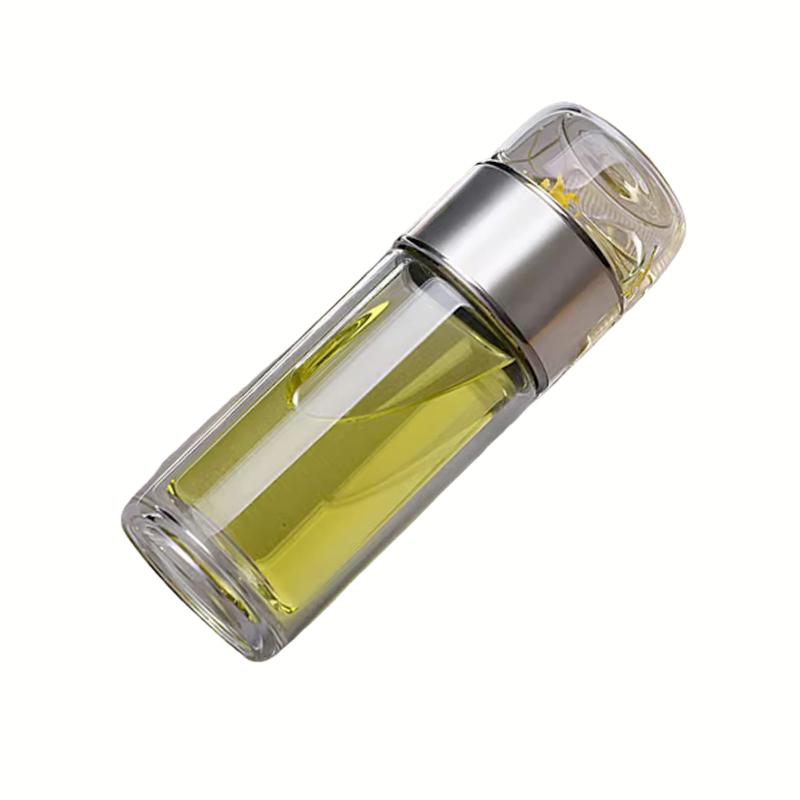 420ML Tea Cup Easy To Clean Glass Tea Cup with Double-layer Tea Infuser Tea Infuser Water Cup Suitable for Office Outdoor Travel