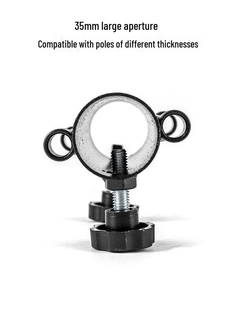 Adjustable Outdoor Awning Pole Holder for Camping - Sun Shelter Tent Stakes & Support Poles