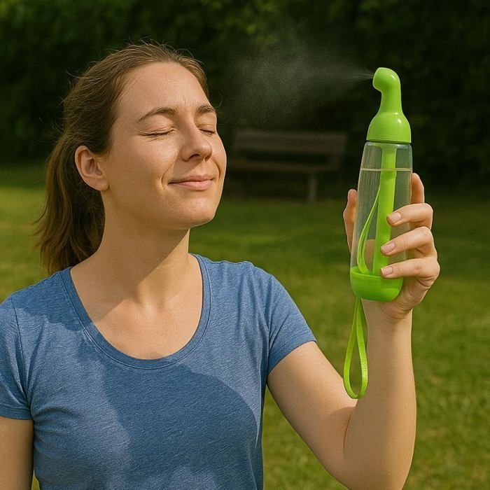 Pack of 2 Refillable Manual Mist Sprayers 22 Cm Portable Random Color Ideal for Refreshing Face and Body