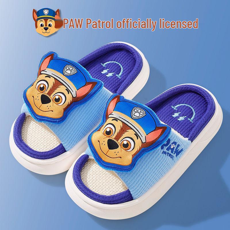 Pantuflas de Interior Antideslizantes de Dibujos Animados 3D Paw Patrol para Niños y Niñas - Lino Primavera/Otoño