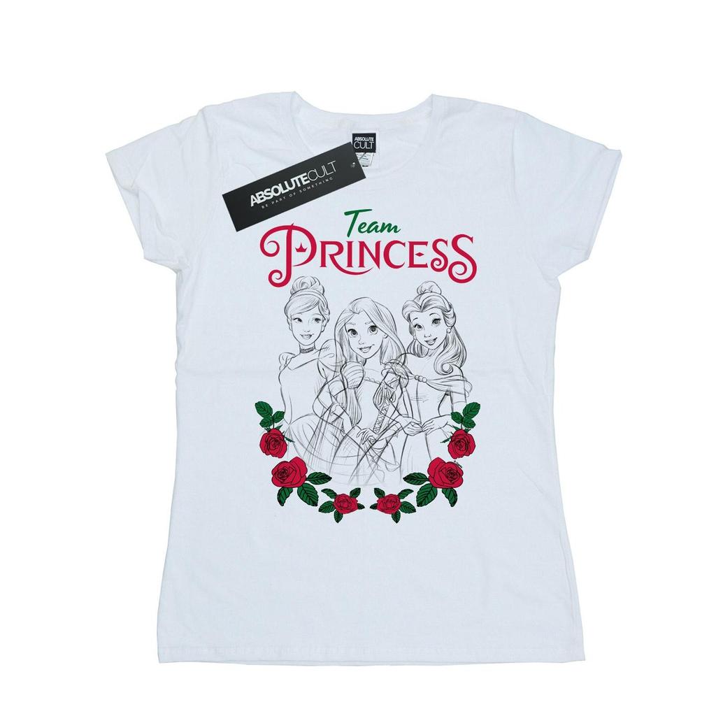 Disney Princess Womens/Ladies Flower Team Cotton T-Shirt