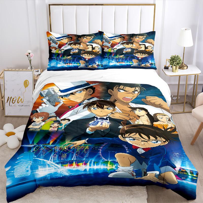 Detective Conan Movie Poster Bedding Set - 3 Piece Comforter Cover Gift for Bedroom,Includes No InsertB178