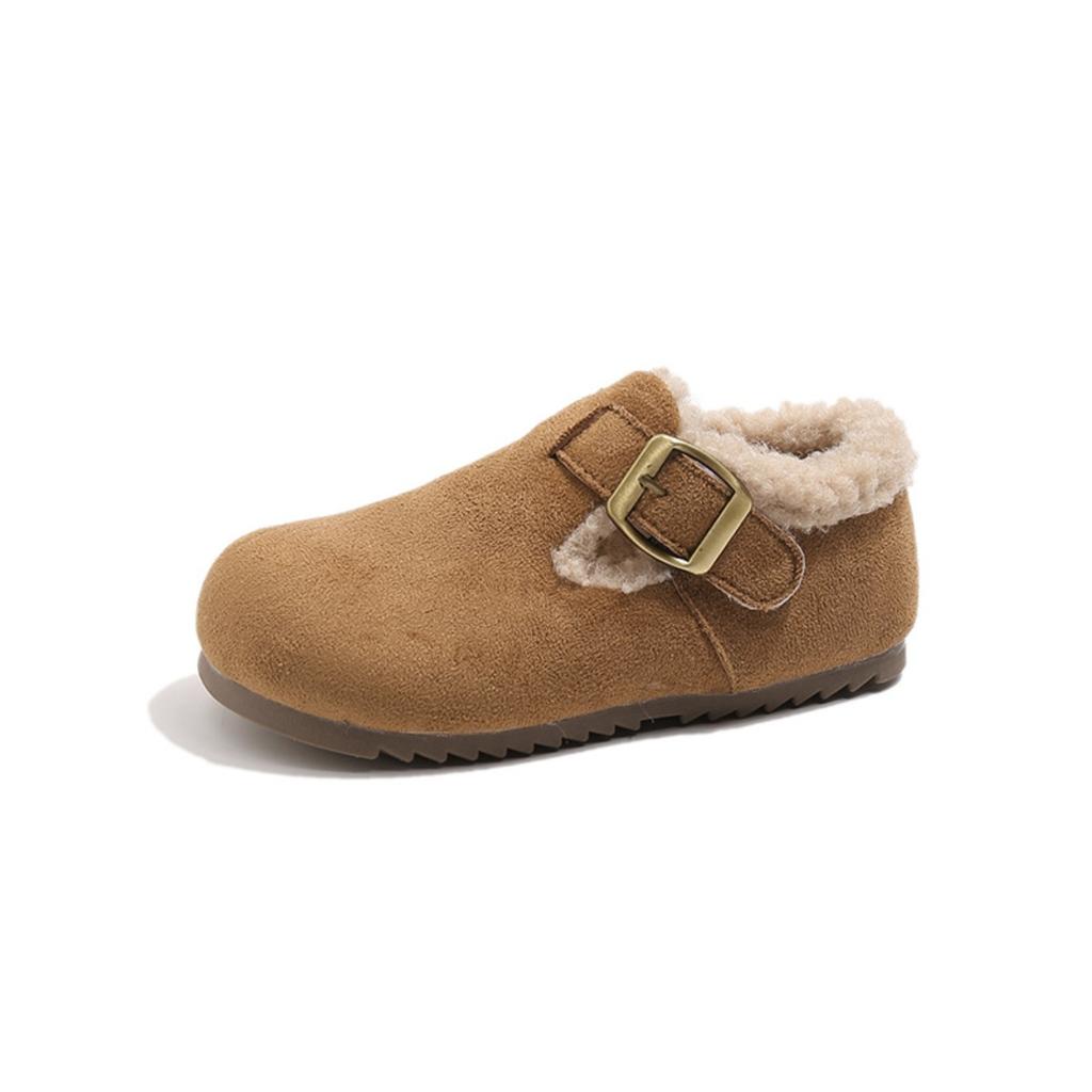 Children's Shoes with Plush Insulation, Autumn and Winter Women's Shoes, Boys' Winter Hairy Shoes, Versatile Baby Cotton Shoes