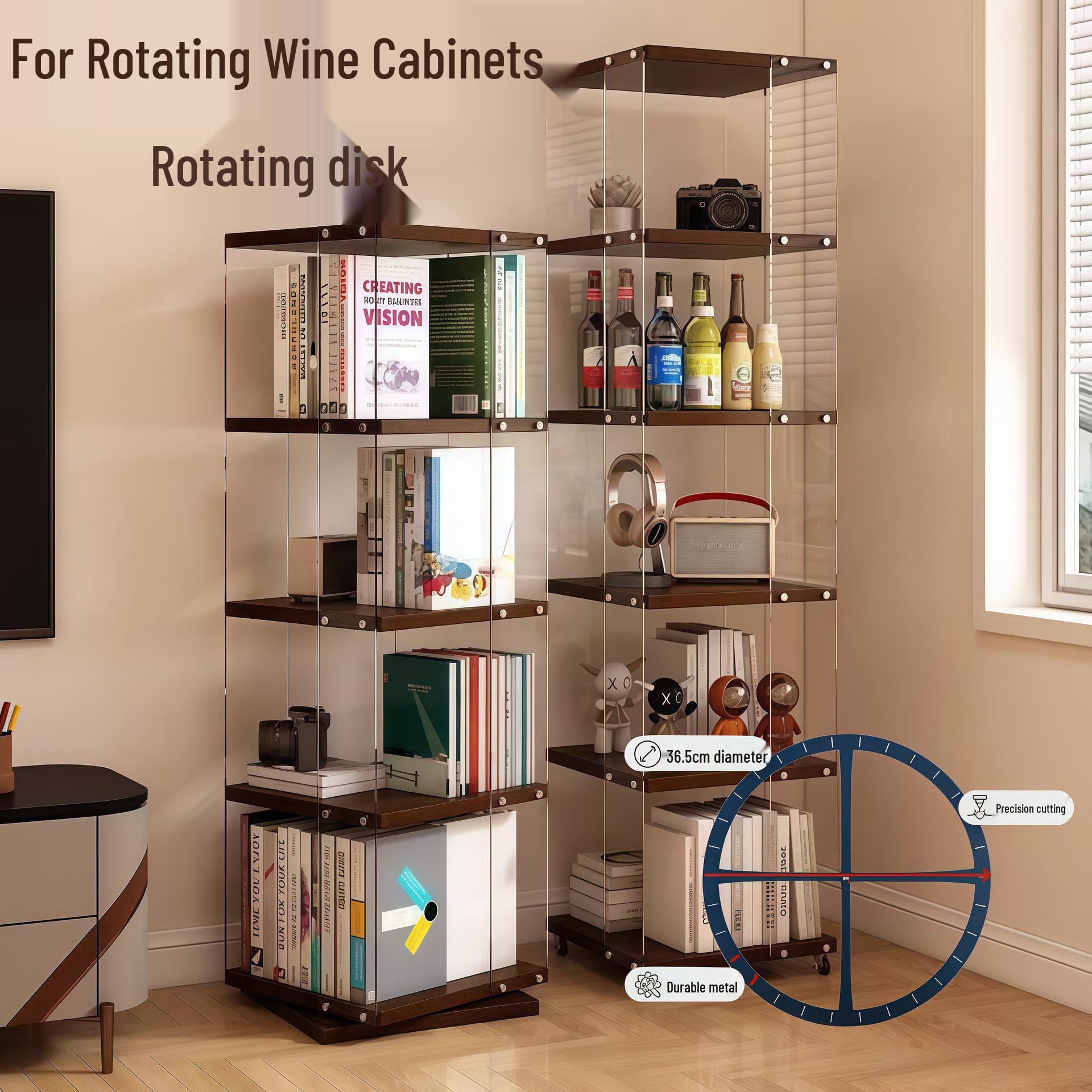 

Вращающаяся полка для винного шкафа со стабильными металлическими подшипниками – Универсальный аксессуар для шкафа Rotating Tray for Wine Cabinet королевский синий