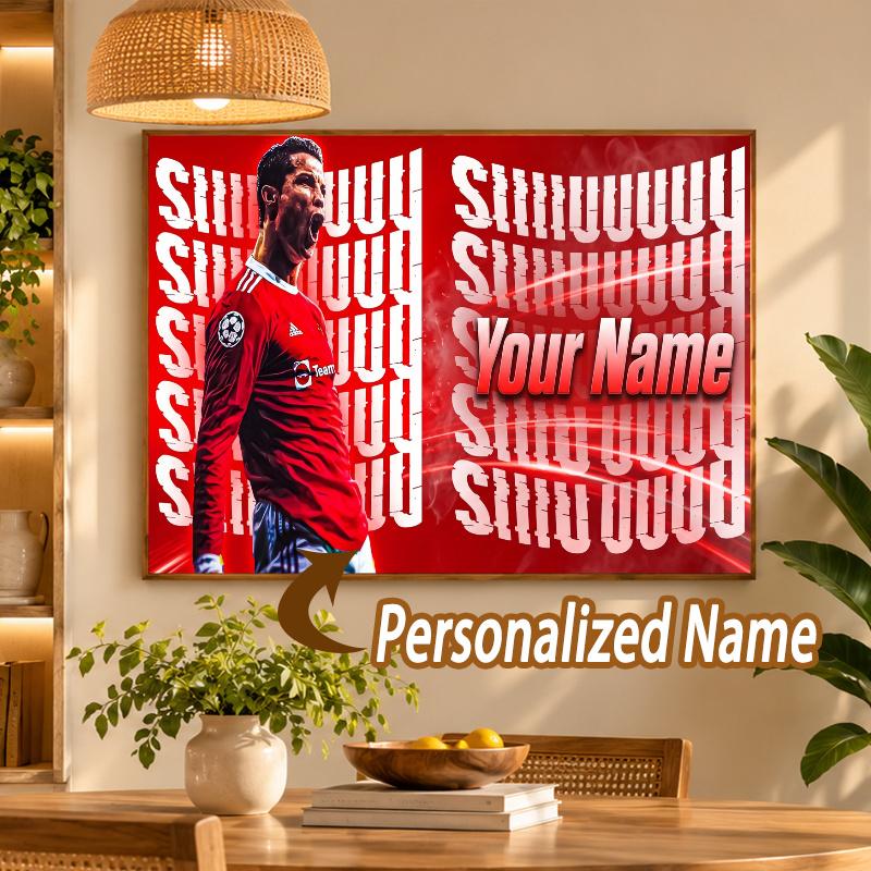 Custom Name Cristiano Ronaldo 5D Diamond Painting Personalized Full Drill Diamond Art Kit Gift