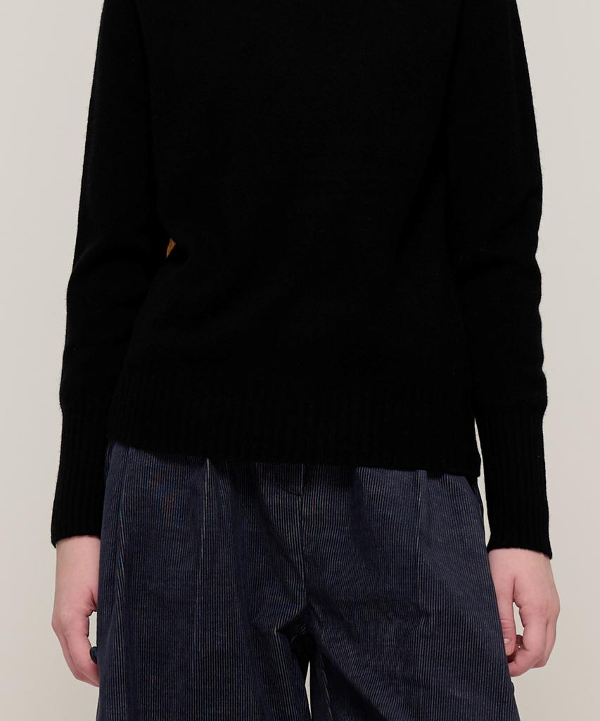 CARGOBROS FOR WOMAN Premium Wool Wholegarment High-Neck Knit (Black)