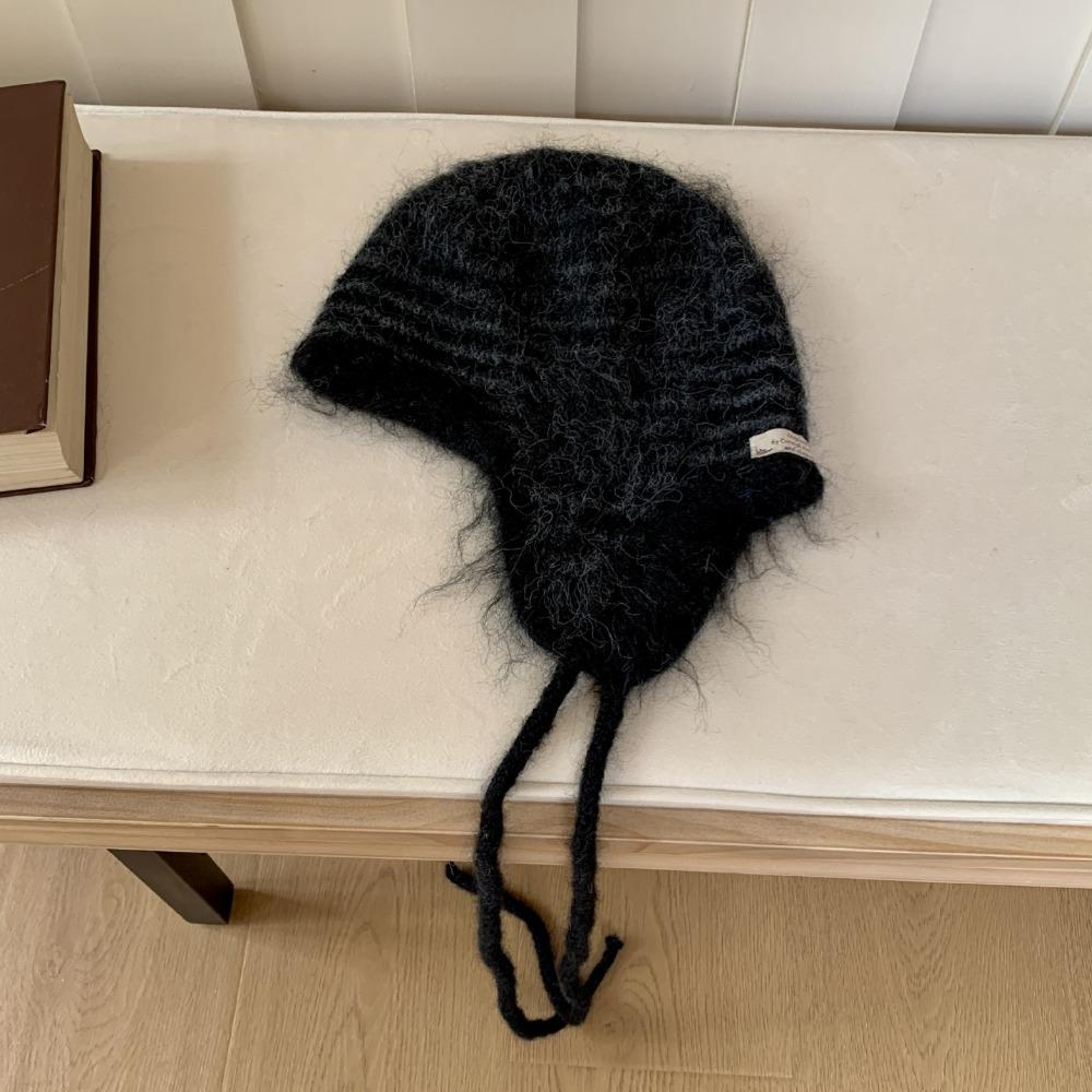 Cold-proof Knitted Hat Windproof Pullover Hat Fashion Warm Woolen Hat  Woman Girl