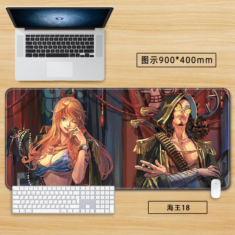 High Definition Printed New Boys Office ONE PIECE Leather Mouse Pad Anime Game Roronoa Zoro Computer Keyboard Desktop Table Mat