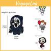 Creative Cartoon Halloween Series Brooch Scary Dark Metal Badge With Screaming Chainsaw Clown