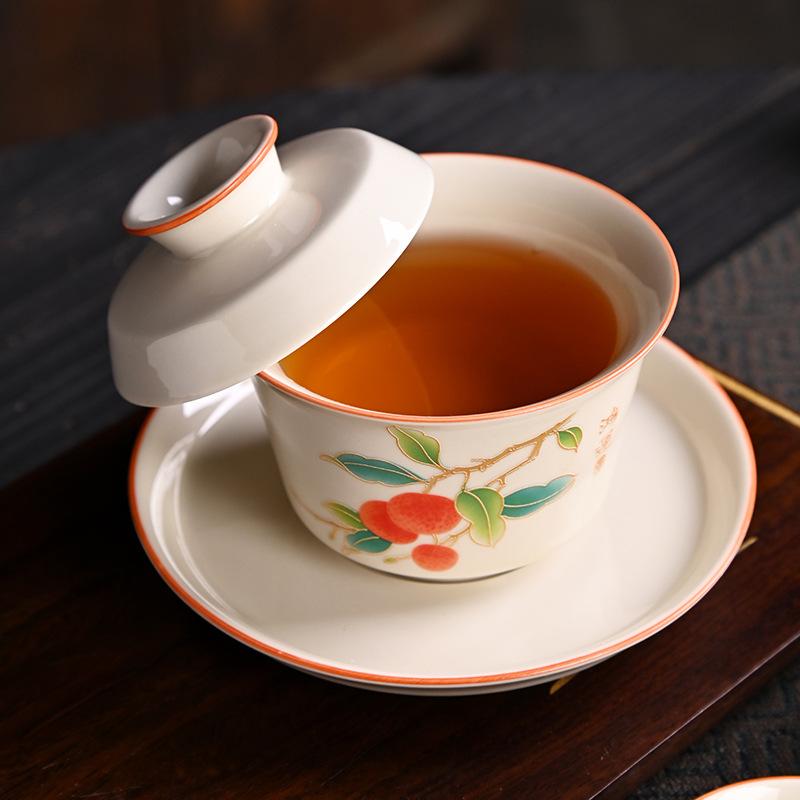 Plant ash Kung Fu tea set, a complete set of gift sets, gift box sets, teacup ceramics.