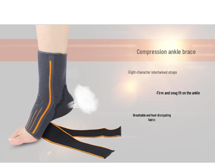 Unisex Ankle Brace: Anti-Sprain, Velcro Compression, Knit Protection for Running & Basketball