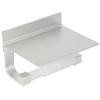 Space Aluminum Wall‑Mounted Roll Paper Rack Toilet Paper Holder with Phone Storage Shelf