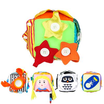 Cubo de Rubik para bebé, juguete de tela cuadrado para niños, aprender a vestir dados, educación temprana, accesorios para enseñanza infantil, juguetes de habilidades para la vida