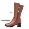 Winter Women's Boots Shoes Genuine Leather Women Long Boots Wool Warm Waterproof Snow Boots Female High Riding Boots