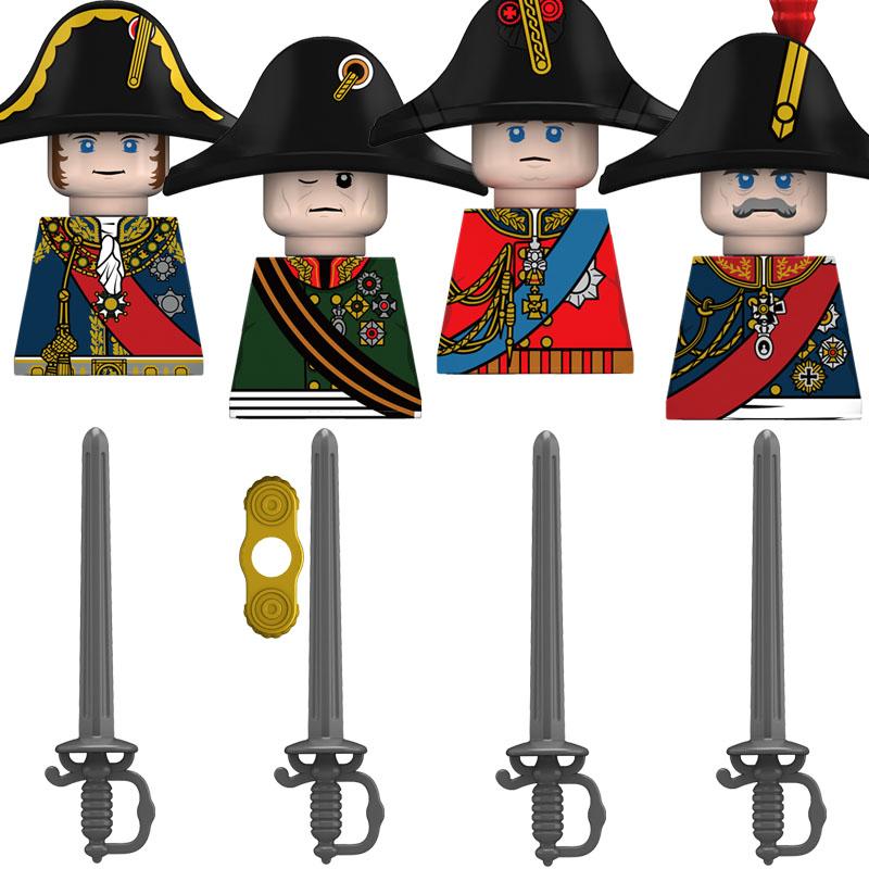 N001052 Neue mittelalterliche Napoleonkriege Soldaten aller Länder Actionfigur Herzog Marschall Schwert Kinder Mini Bausteine Spielzeug Geschenk