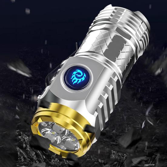 2Pcs Super Power Flashlights with 5 Lighting Modes High Lumens Waterproof Rechargeable Powerful Mini LED Flashlight Emergency Torch