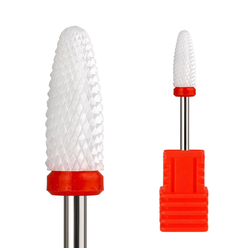 5-Piece Ceramic Nail Drill Bits Set for Manicure & Pedicure