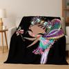 Cartoon Ballet Cute Girl Ballerina Flannel Blanket Soft Warm Blanket Throw Blanket for Bedroom Living Room Bed Travel Picnic Kid