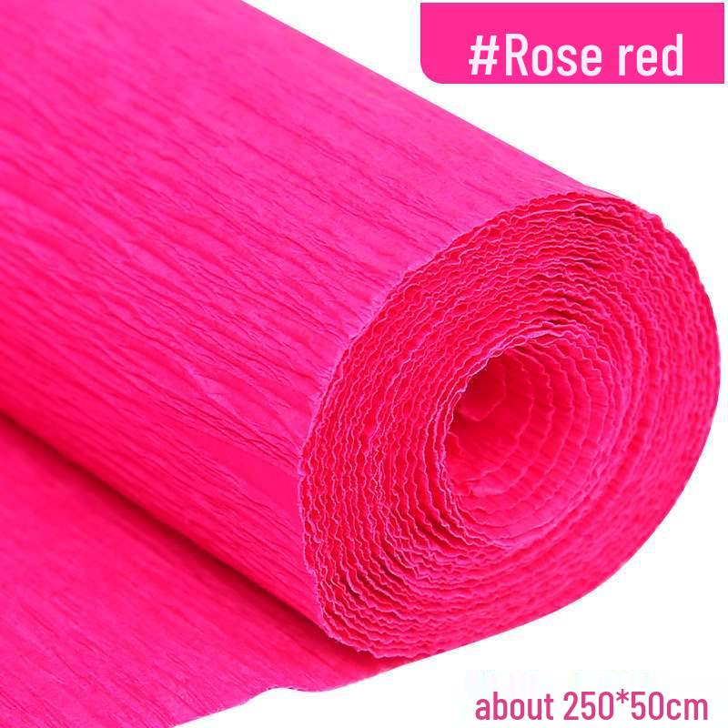 Thickened Colored Crepe Paper for DIY Flower Making: Pleated, Rolled Edge Handmade Material.