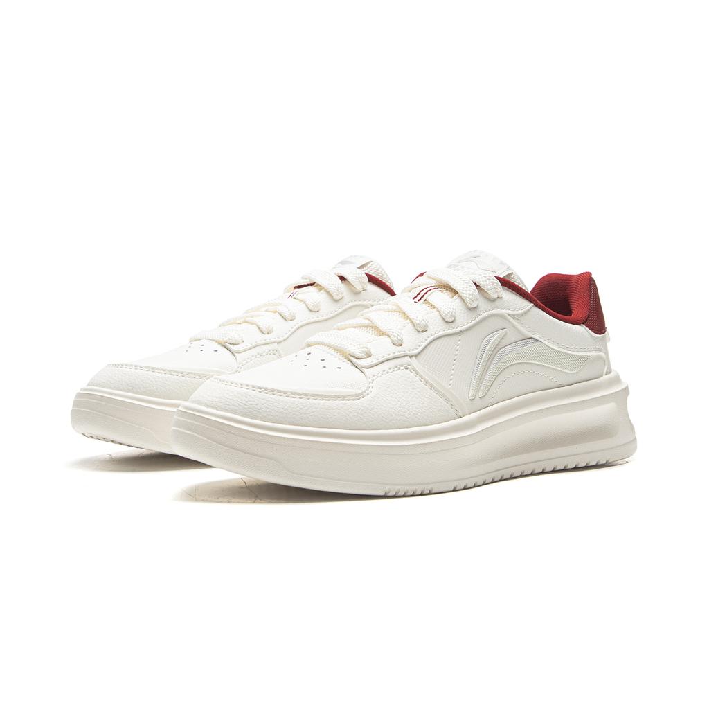 Li Ning Lantern Festival Synthetic Leather Coverage Breathable Low top Skateboard Shoes Women's AGCV316-4