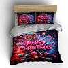 Colorful Merry Christmas Design Bedding Duvet Cover Set Duvet Cover Pillowcases  (1*Duvet Cover 2*Pillowcases, Without Duvet Insert)