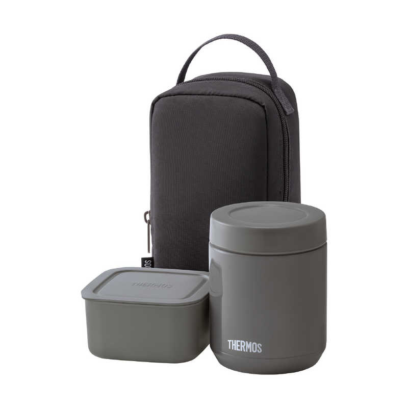 Thermos Vacuum Insulated Soup Lunch Set 400ml Dark Gray JEE-800-DGY