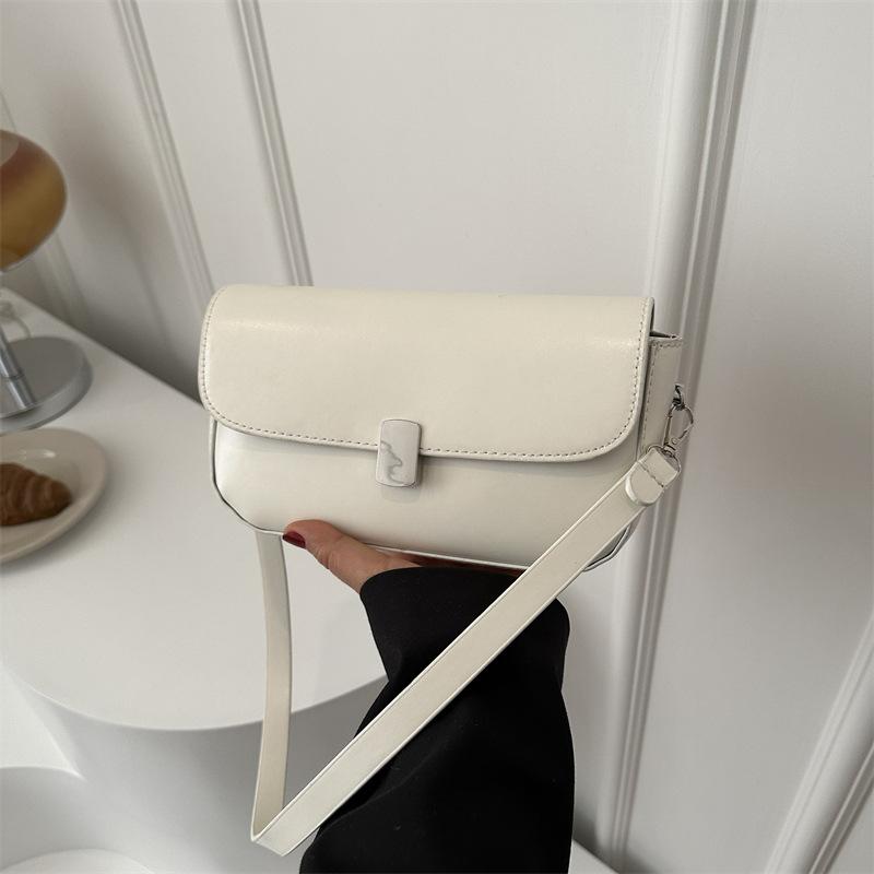 Women'S Bag Small Square Bag Niche Foreign Style Shoulder Bag Texture Pu Retro Messenger Bag