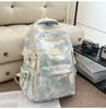 Schoolbag Personality Trend Tie-dye Backpack Male and Female Versatile College Student School Bag Fashion Large Capacity Junior High School Student