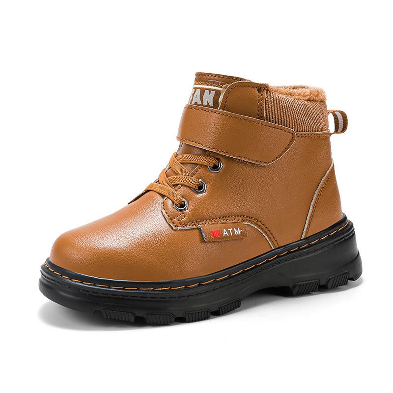 

2025 Winter Girls and Boys Warm Cotton Martin Boots - Soft Sole, Trendy, for Primary School Students. Size 29 - 18.4cm