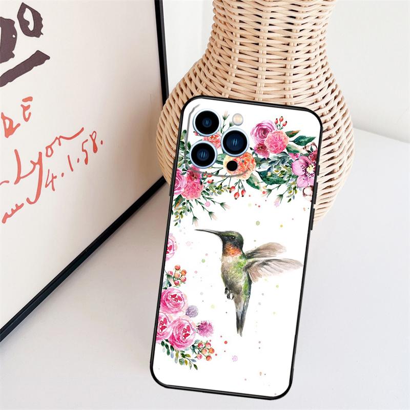 Hummingbird Phone Case For iPhone 17 Pro Max 14 13 12 11 15 16 Pro Max mini 15 16 Plus 16e Back Cover