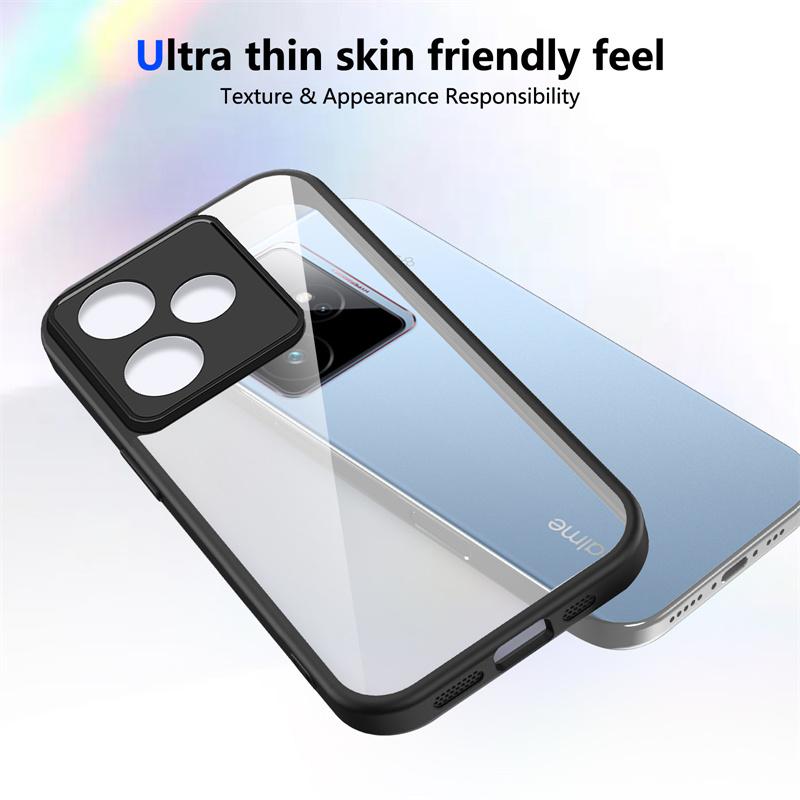 Realme GT7 5G RMX6688 Case Plating Silicone Bumper Shockproof Clear Back Cover Hard Phone Case for Realme GT7 RealmeGT7 RMX6688