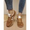 Sneakers Women's 2025 Autumn New Flat Lace-up Color-blocking Moral Training Shoes