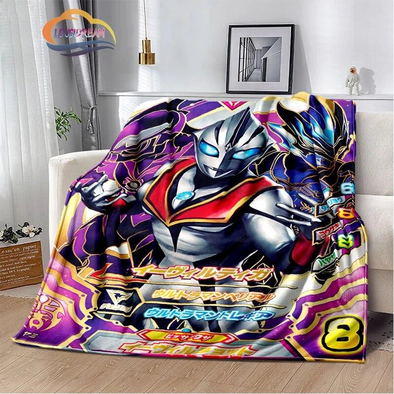 Ultra Heroes Zeta Hero's Path  Wool Blanket Jindian Animation Character Ultraman  Fashion  Portable Flannel Warm Camping