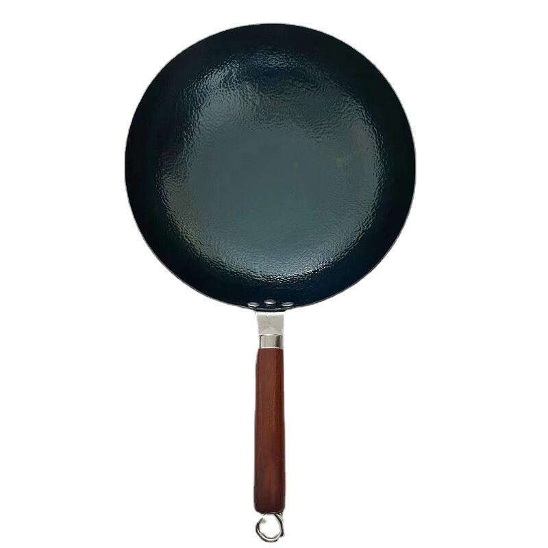 Чугунный антипригарный вок с деревянной ручкой