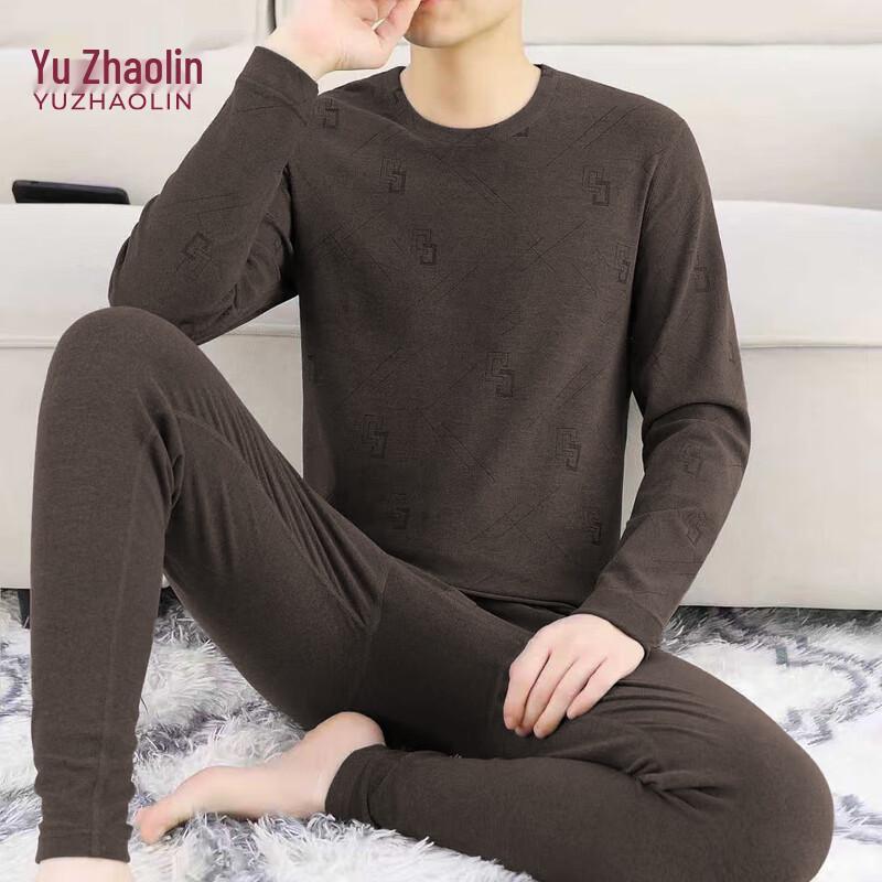 

YUZHAOLIN Men s Round Neck Thermal Underwear Base Layer Set 3XL