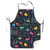 A Vintage Chemistry Pattern Apron - Unisex, Durable Fabric, Science-Themed Design Featuring the Periodic Table and Chemical