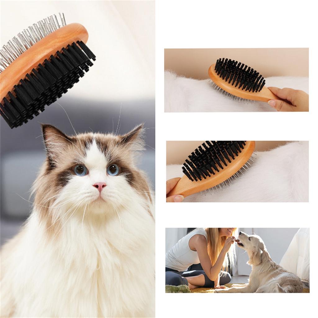 Double-sided Pet Grooming Comb For Massaging Skin, Combing Loosefur, Detangling, And Grooming. Suitable For Cats And Dogs.