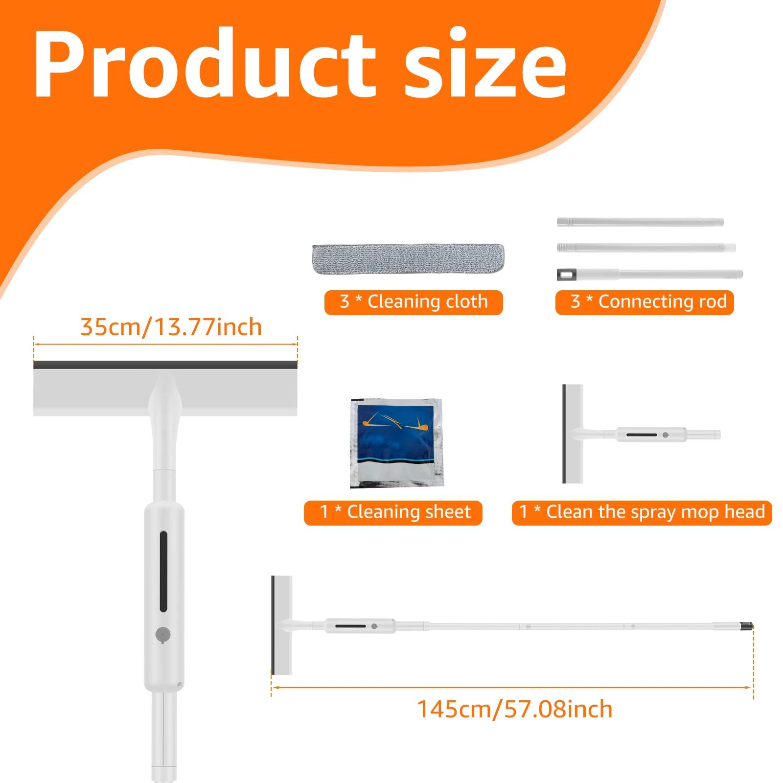 

Щетка для мытья окон 2 в 1, телескопическая, 145 см, длинная ручка, скребок для мытья стекол, инструменты для чистки с 3 сменными тряпками для чистки