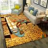 Pharaoh Egyptian Mythology Hieroglyphics Carpet Rug for Home Living Room Bedroom Sofa Doormat Decor,Area Rug Non-slip Floor Mat