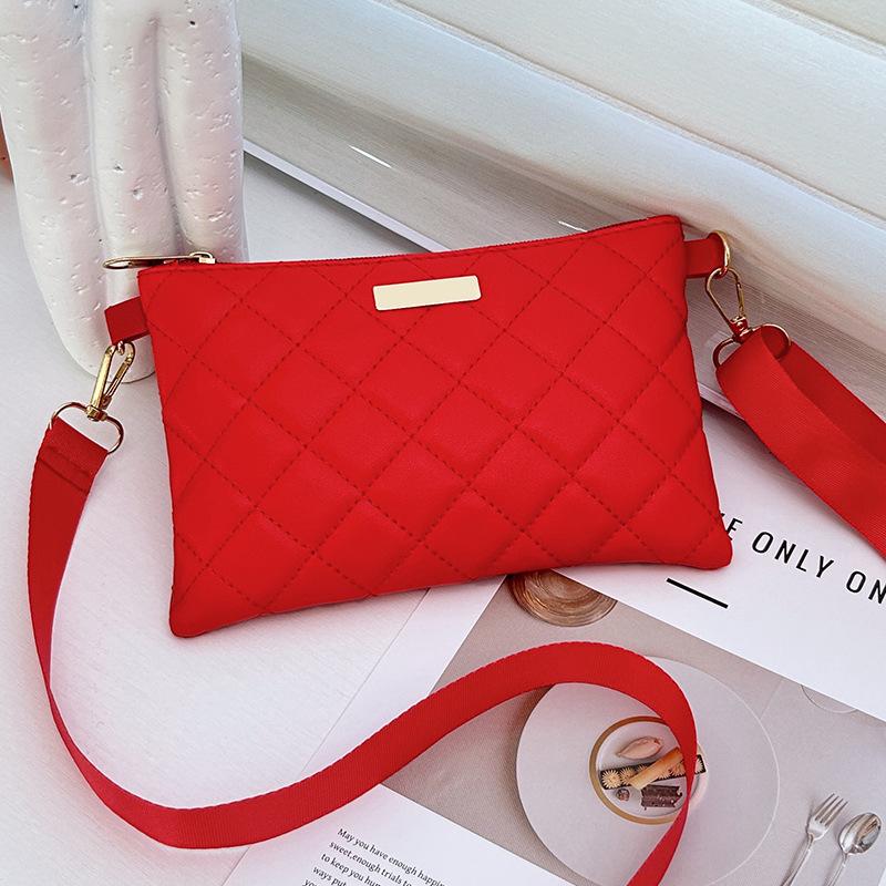 JYL TS Women's Sling Bags  Live Bag 110 Shoulder PU Rhombus Simple Mini Bag